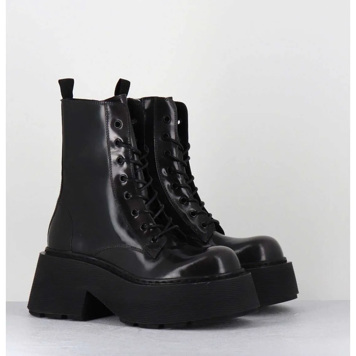 Rangers A Lacets En Cuir Anthracite Fume - 1D7700D Apollo Smog
