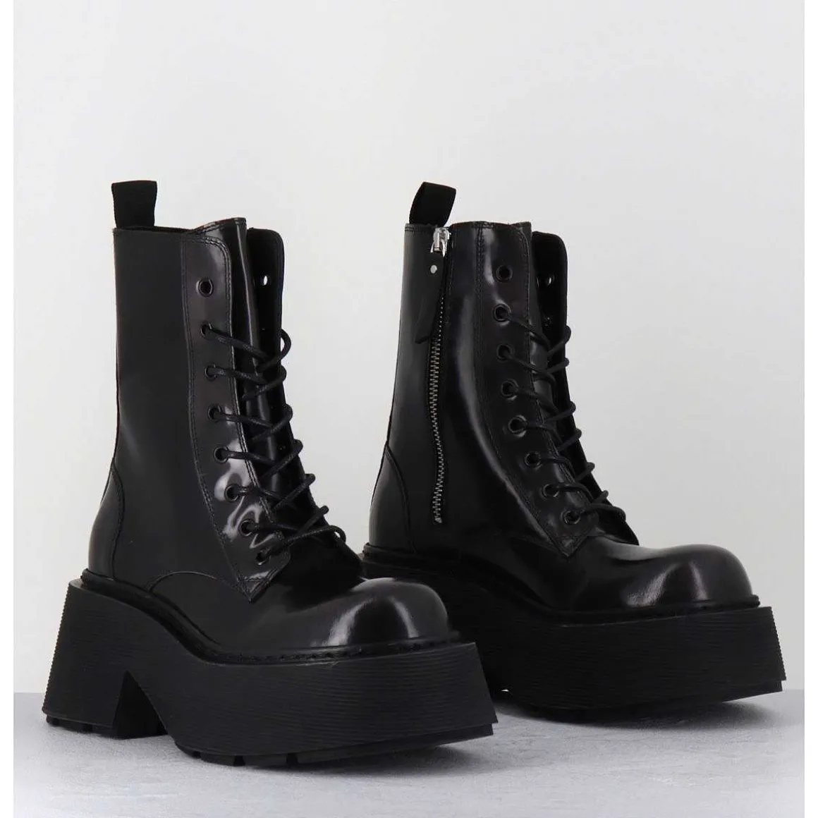 Rangers A Lacets En Cuir Anthracite Fume - 1D7700D Apollo Smog