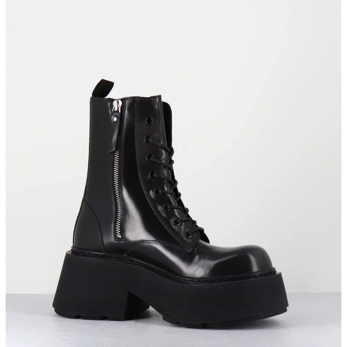 Rangers A Lacets En Cuir Anthracite Fume - 1D7700D Apollo Smog
