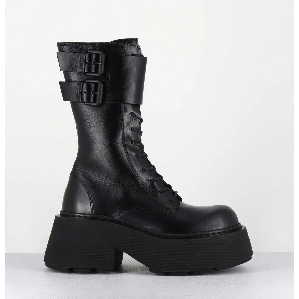 Rangers En Cuir Noir - 1D7708D Mayon Black