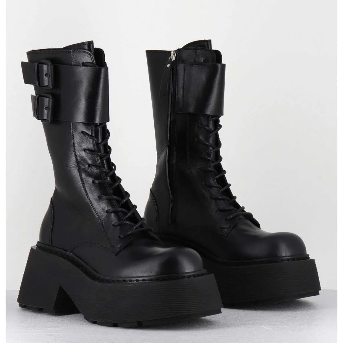 Rangers En Cuir Noir - 1D7708D Mayon Black