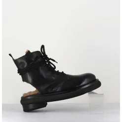 Rangers Fourrees En Cuir Noir - Hug12 Nero