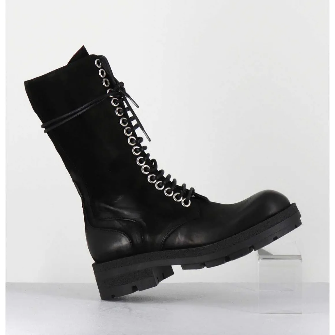 Rangers Hautes Nubuck Noir - Brand Kathy Nero