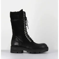 Rangers Hautes Nubuck Noir - Brand Kathy Nero