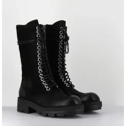 Rangers Hautes Nubuck Noir - Brand Kathy Nero