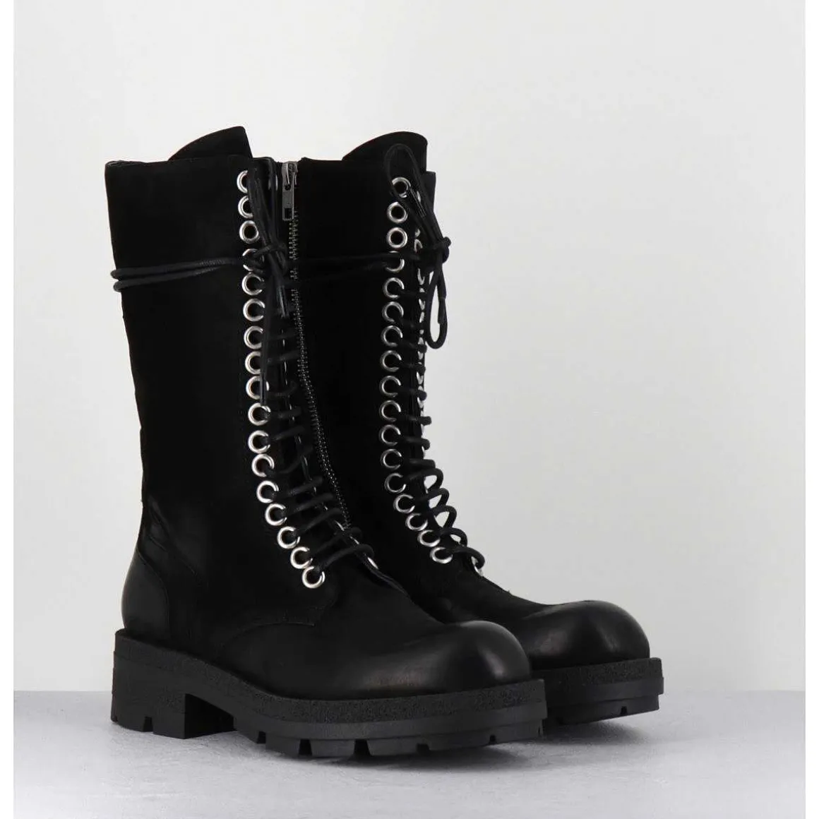 Rangers Hautes Nubuck Noir - Brand Kathy Nero