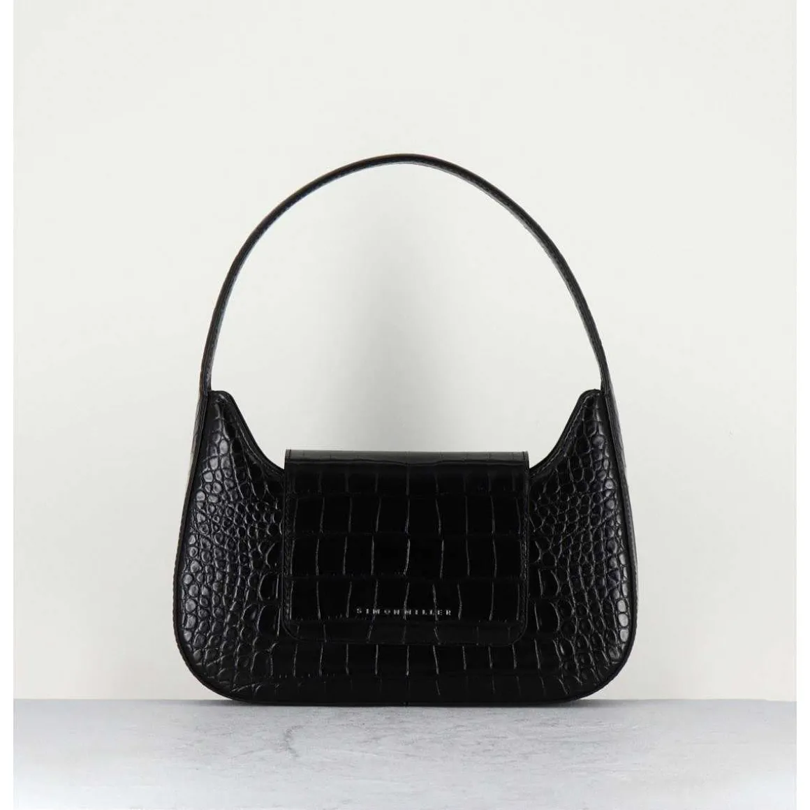 Retro Bag Black - Croco Noir