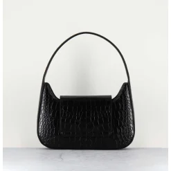 Retro Bag Black - Croco Noir