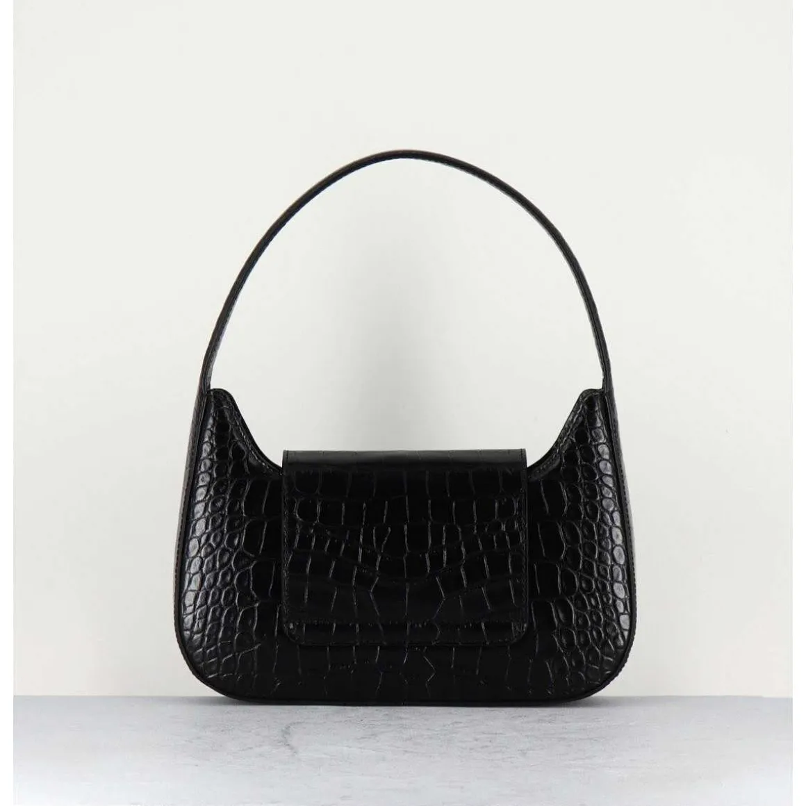 Retro Bag Black - Croco Noir
