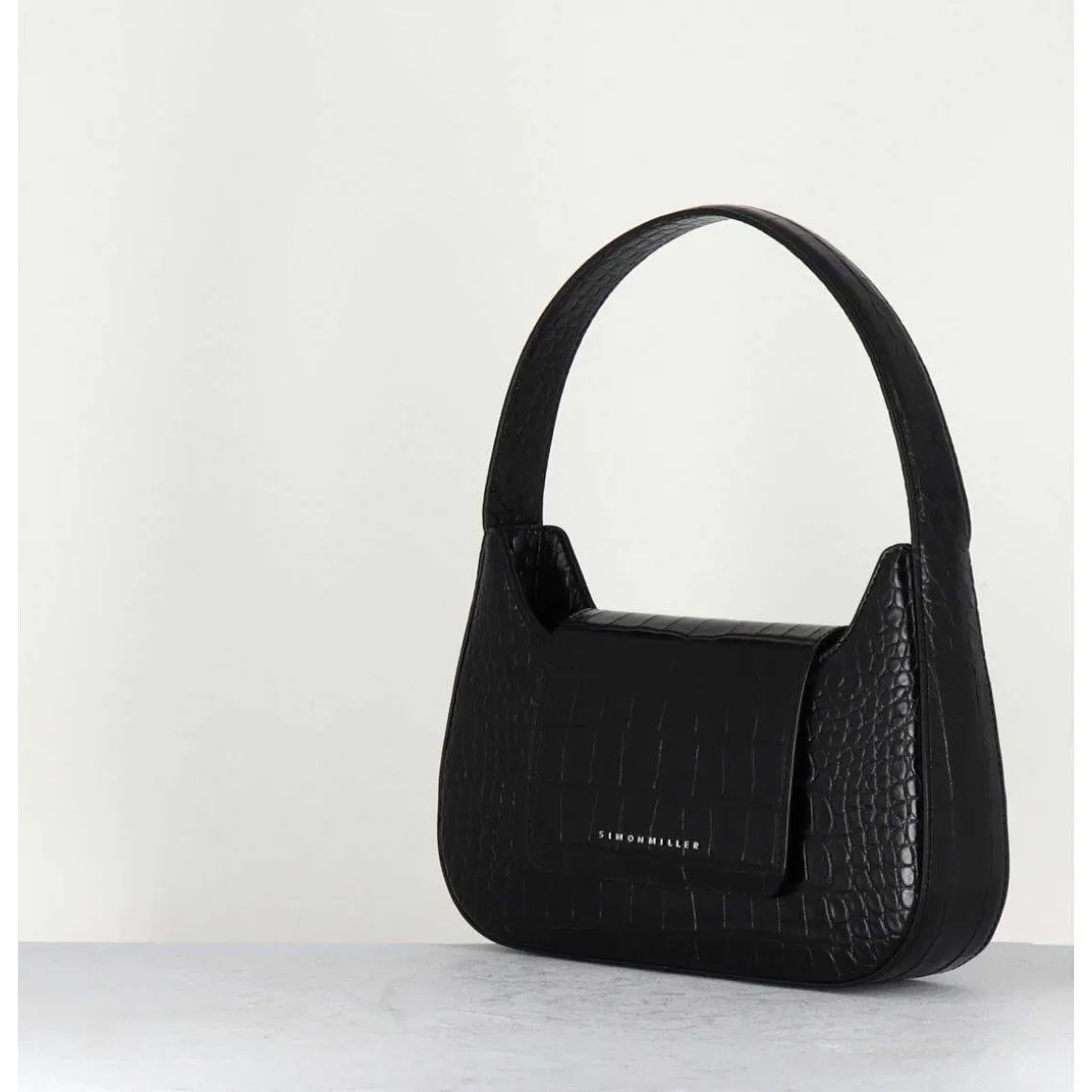 Retro Bag Black - Croco Noir