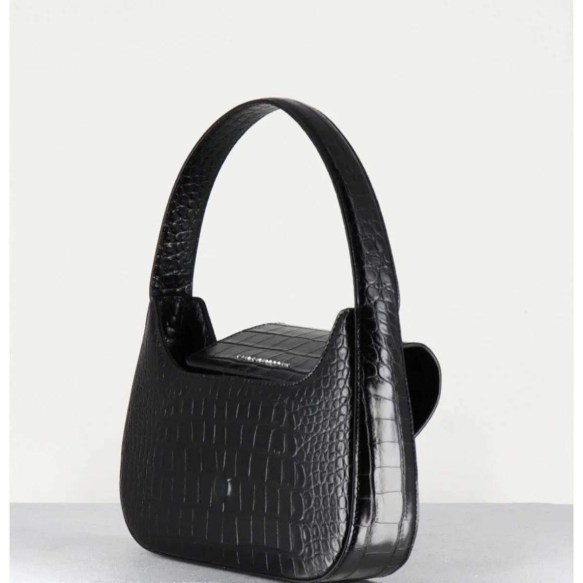 Retro Bag Black - Croco Noir