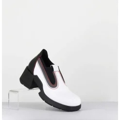 90S Futuristic Shoes Cuir Blanc & Lycra - Kuda White Boots