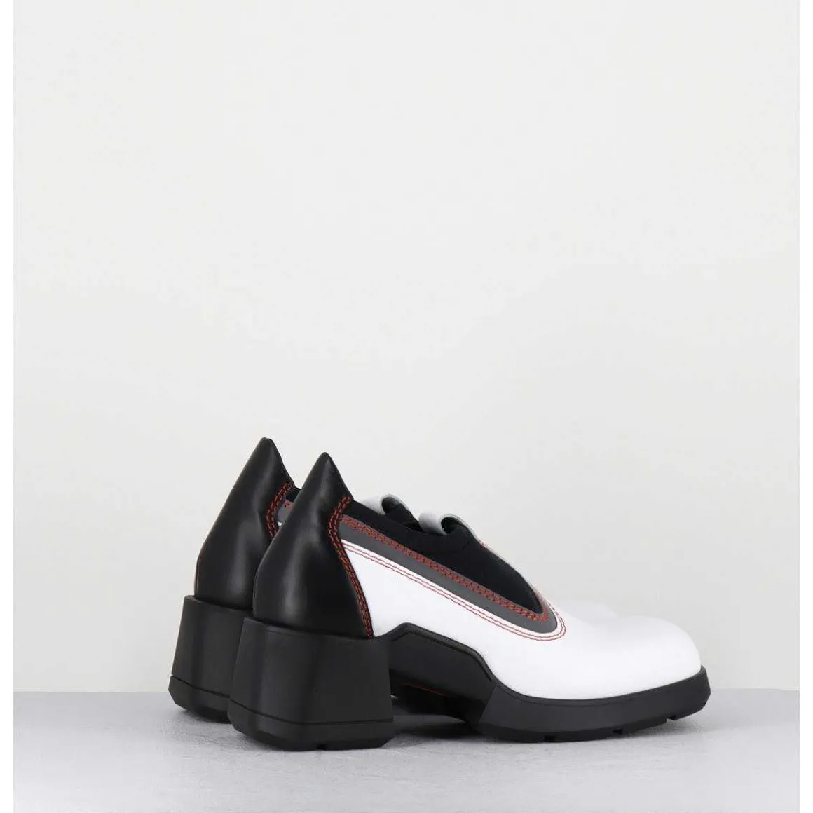 90S Futuristic Shoes Cuir Blanc & Lycra - Kuda White Boots