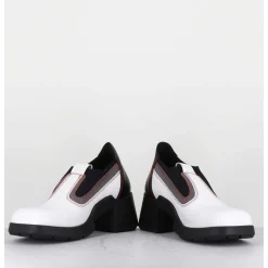 90S Futuristic Shoes Cuir Blanc & Lycra - Kuda White Boots