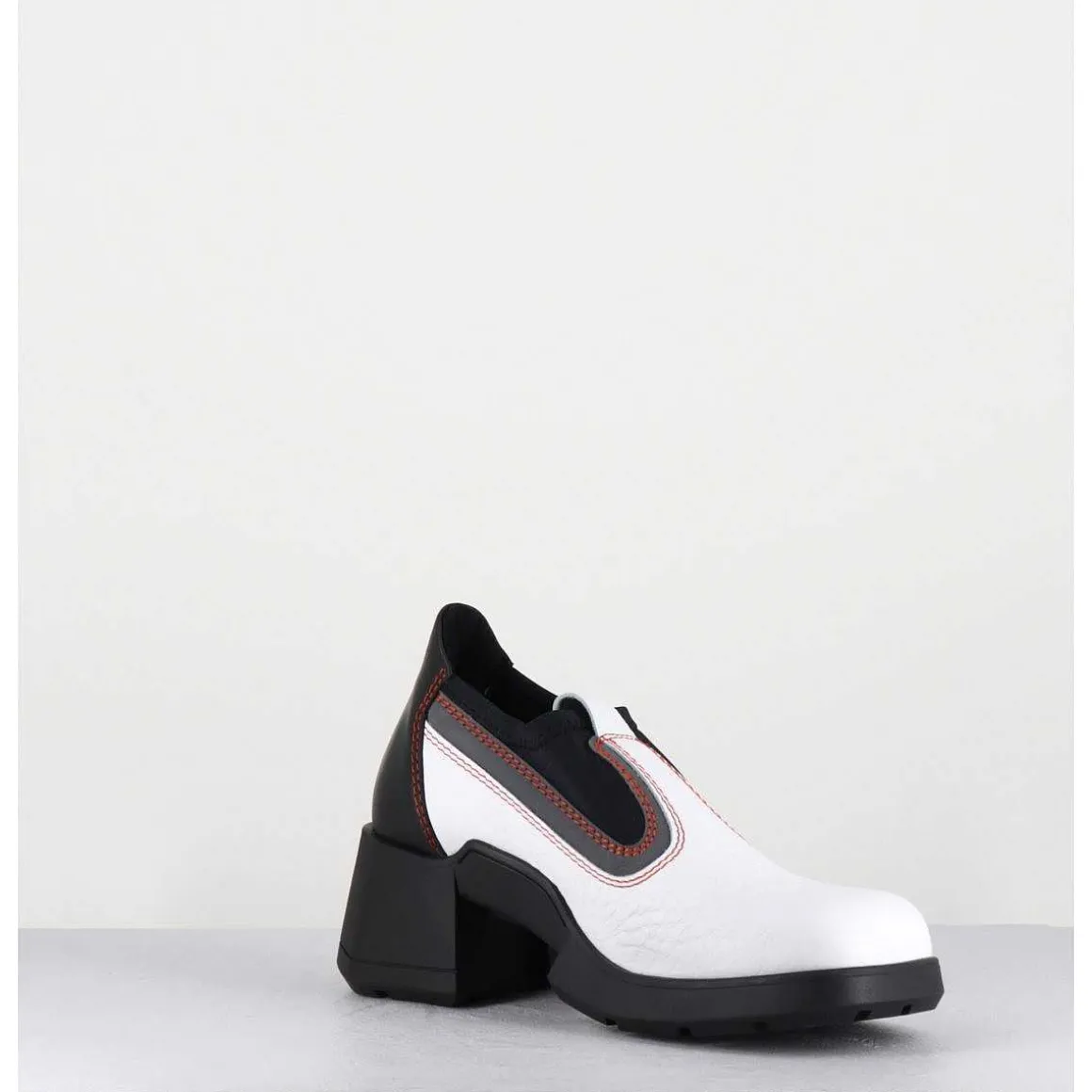 90S Futuristic Shoes Cuir Blanc & Lycra - Kuda White Boots