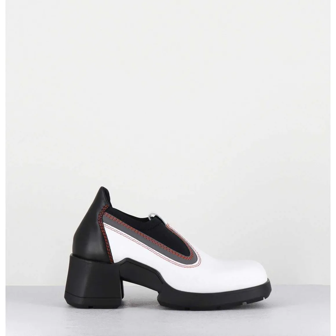 90S Futuristic Shoes Cuir Blanc & Lycra - Kuda White Boots