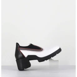 90S Futuristic Shoes Cuir Blanc & Lycra - Kuda White Boots