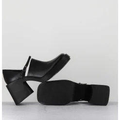 90S Mary-Jane Cuir Souple Noir - Kim Black