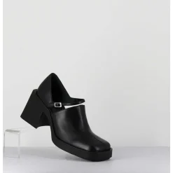 90S Mary-Jane Cuir Souple Noir - Kim Black