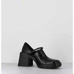 90S Mary-Jane Cuir Souple Noir - Kim Black