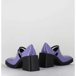 90S Mary-Jane En Cuir Vernis Lilas - Kim Lilac Patent