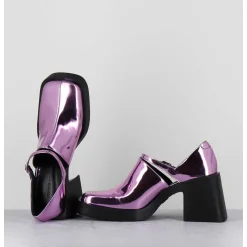 90S Mary-Jane Miroir Rose - Kim Metallic Pink