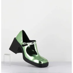 90S Mary-Jane Miroir Vert - Kim Metallic Green