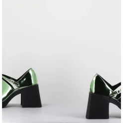 90S Mary-Jane Miroir Vert - Kim Metallic Green