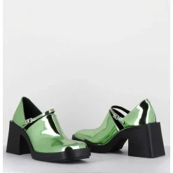 90S Mary-Jane Miroir Vert - Kim Metallic Green