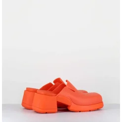 90S Orange Rubber Clogs - Blissa Orange Mules