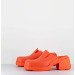 90S Orange Rubber Clogs - Blissa Orange Mules