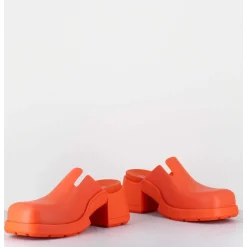 90S Orange Rubber Clogs - Blissa Orange Mules
