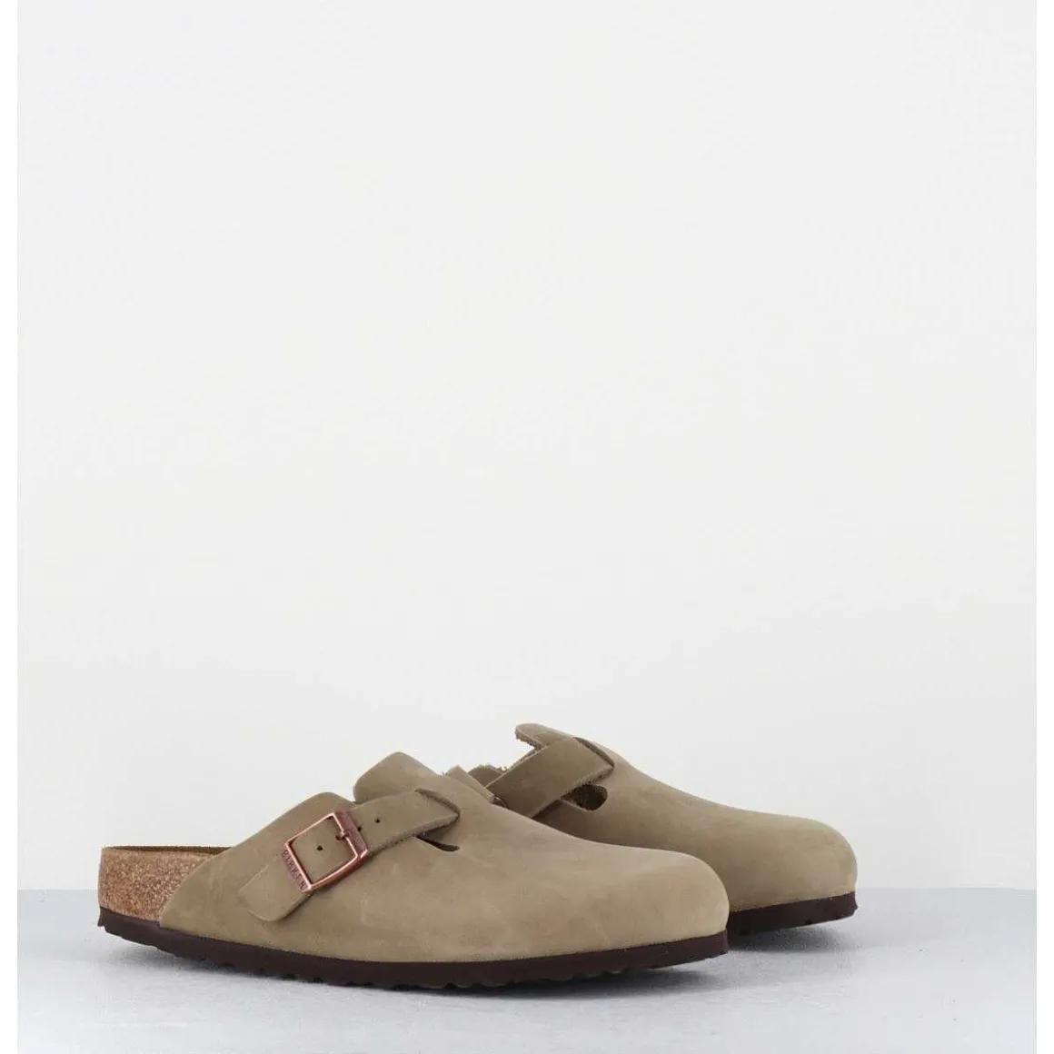 Sabot Boston Cuir Tabacco Brown
