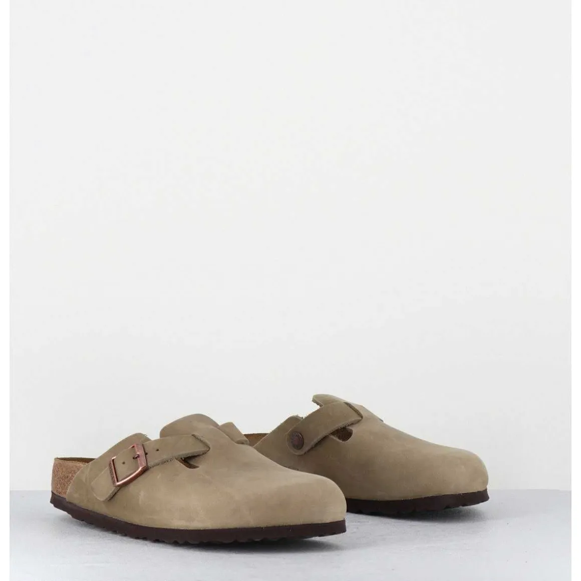Sabot Boston Cuir Tabacco Brown