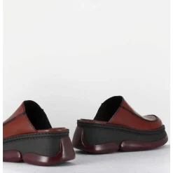Sabots Compensees 90S Cuir Marron & Bubble Rubber - Brietta Brown Mules