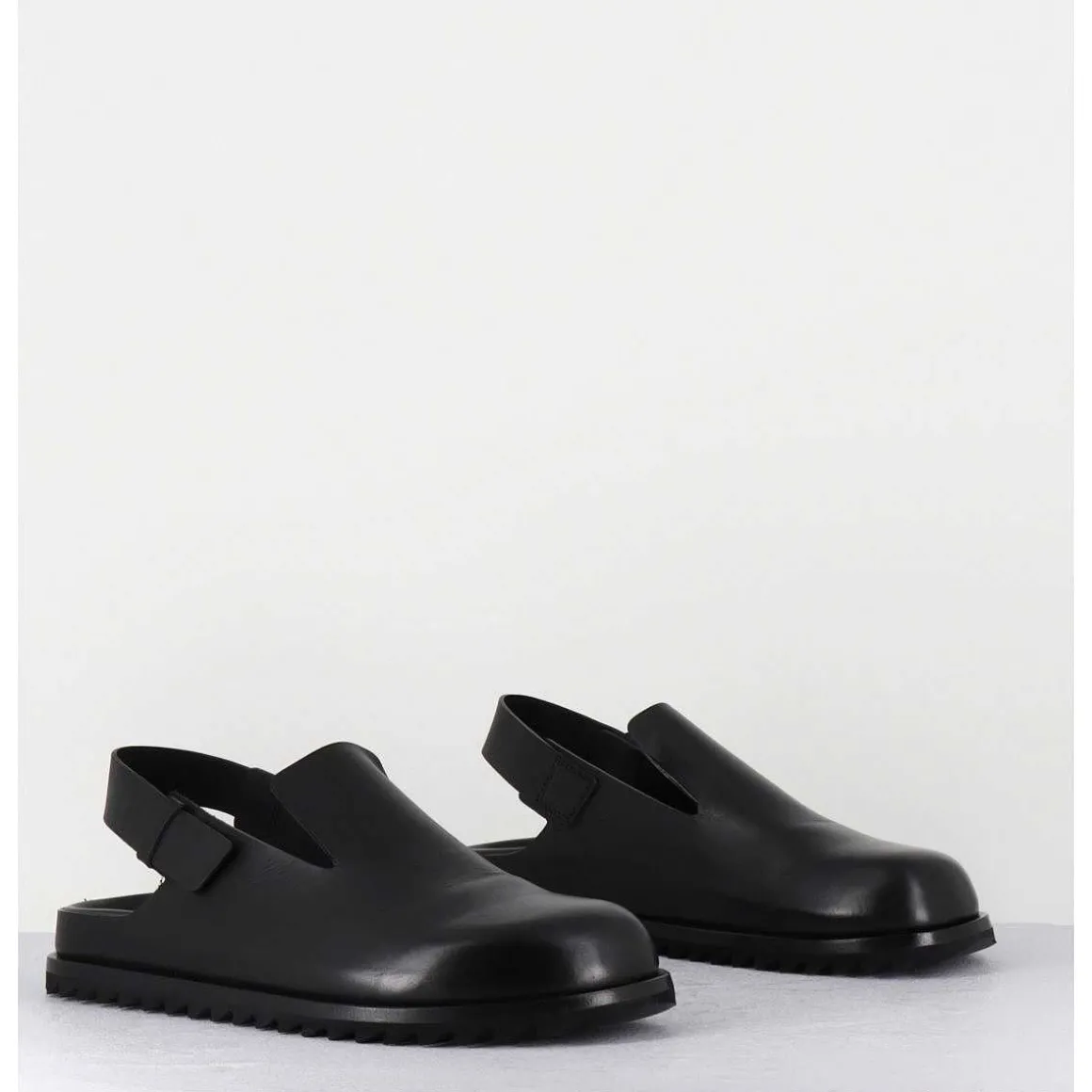Sabots Epure Cuir Noir & Bride Arriere - Pelagie008 Nero