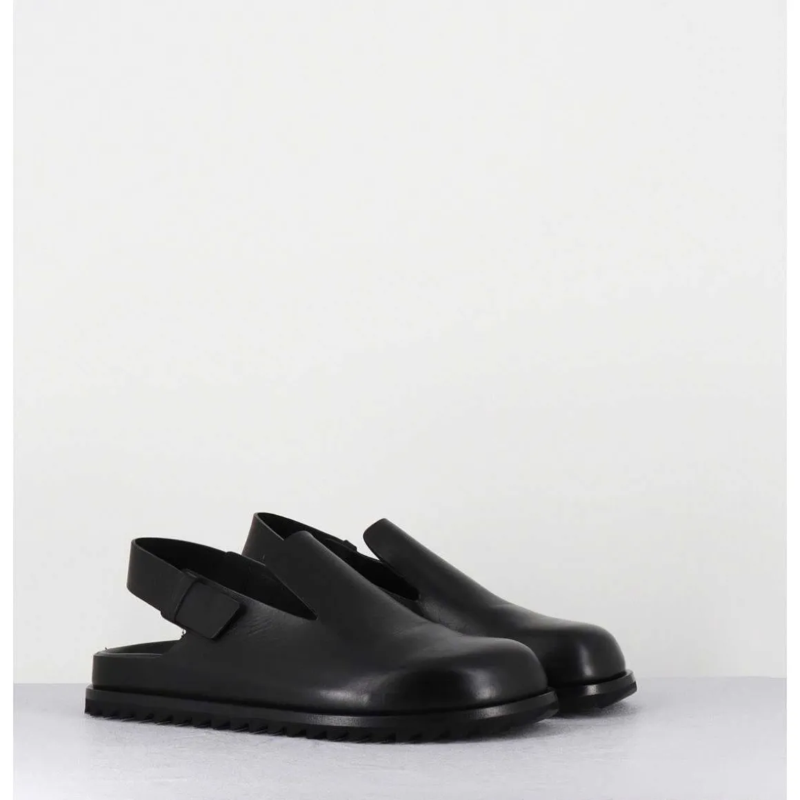 Sabots Epure Cuir Noir & Bride Arriere - Pelagie008 Nero