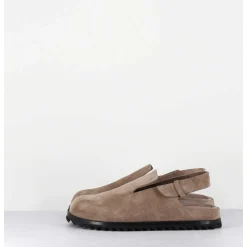 Sabots Epure Daim Taupe & Bride Arriere - Pelagie008 Flint