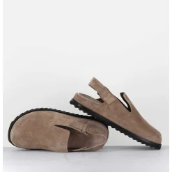 Sabots Epure Daim Taupe & Bride Arriere - Pelagie008 Flint