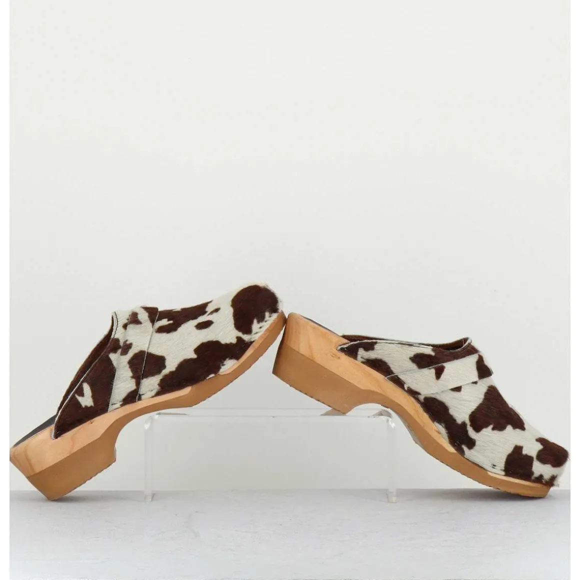 Sabots Flexibles Effet Poulain Imprime Vache - Complice Marron Blanc