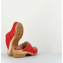 Sabots Flexibles En Cuir Rouge - Complice5 Vegetal Rouge