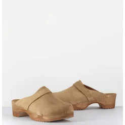 Sabots Flexibles En Daim Camel - Complice Daim Tan
