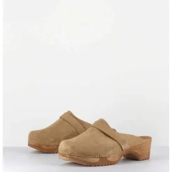 Sabots Flexibles En Daim Camel - Complice Daim Tan
