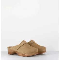 Sabots Flexibles En Daim Camel - Complice Daim Tan