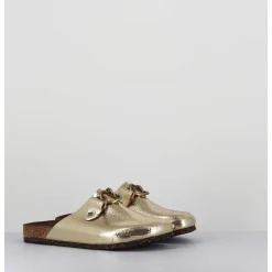 Sabots Plats Cuir Metallise Bronzel & Mors - 164 Morcetti Metal