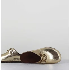 Sabots Plats Cuir Metallise Bronzel & Mors - 164 Morcetti Metal