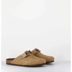 Sabots Plats Daim Camel & Mors Bronze - 164 Morcetti Tan