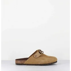 Sabots Plats Daim Camel & Mors Bronze - 164 Morcetti Tan