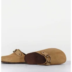 Sabots Plats Daim Camel & Mors Bronze - 164 Morcetti Tan