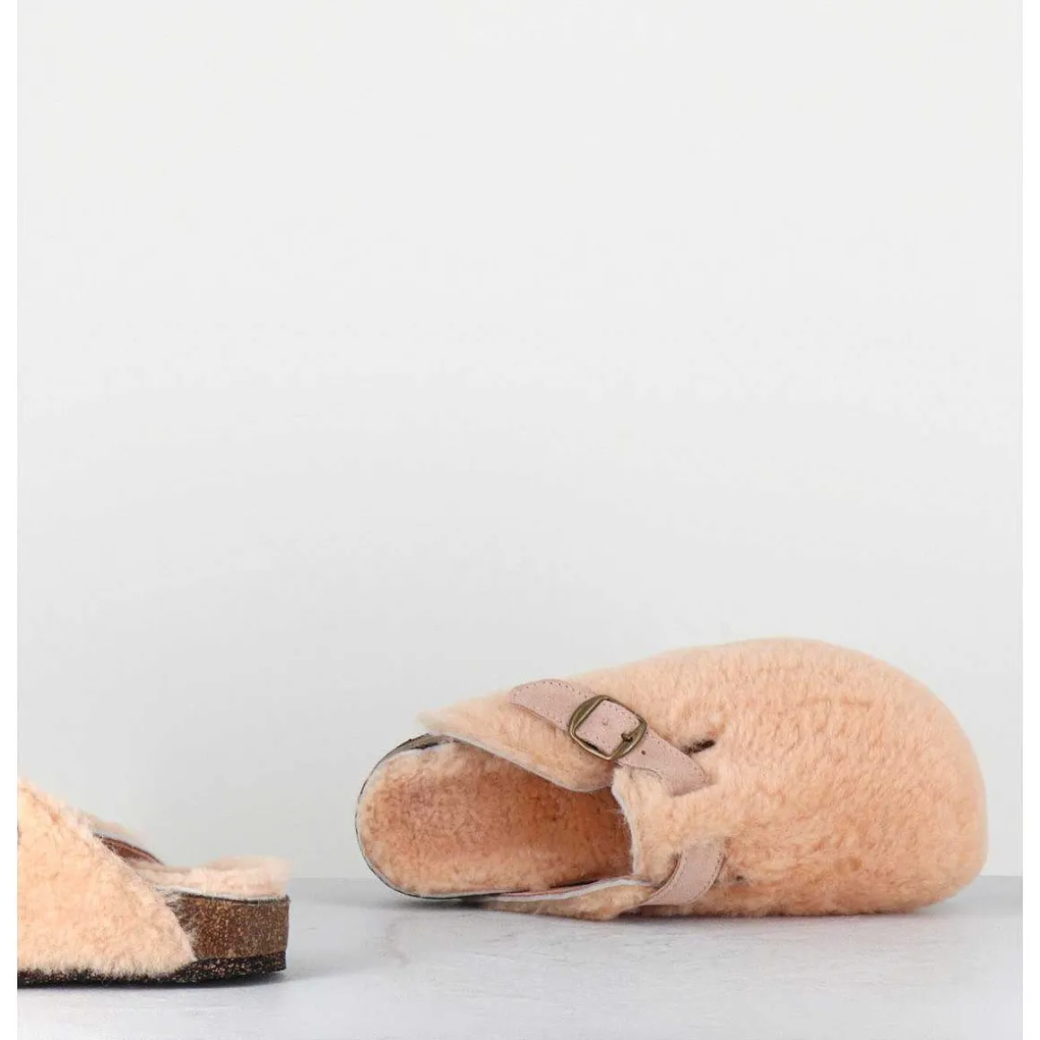 Sabots Plats Moutons Rose - 230-Bi Pluri Mouton